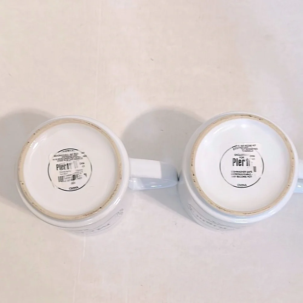 Pier 1 Mug Set Mr. Right Mrs. Always Right 14oz